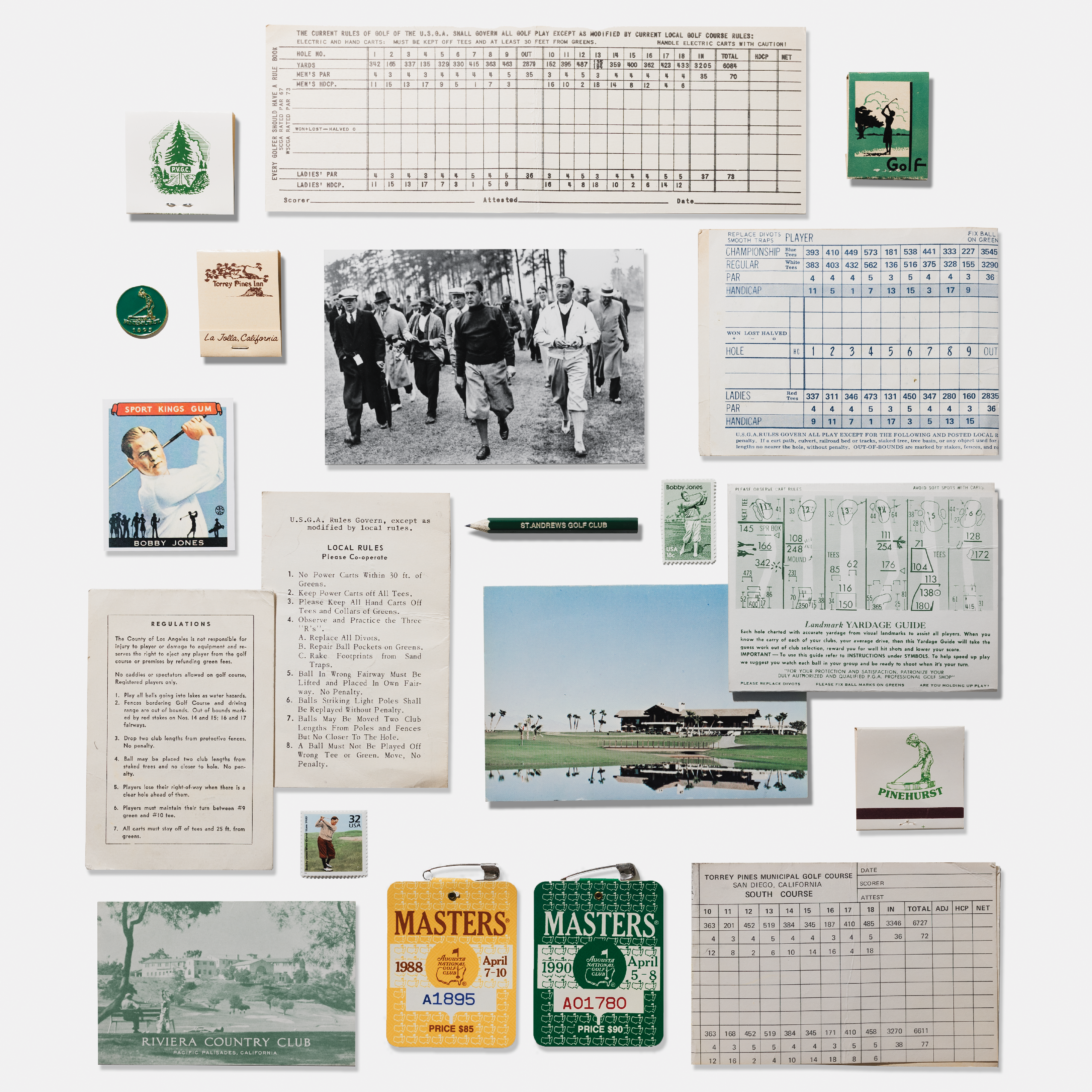 Vintage Golf Collage Poster