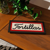 Framed Tortillas Black White Red Art Print
