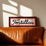 Framed Tortillas Black White Red Art Print
