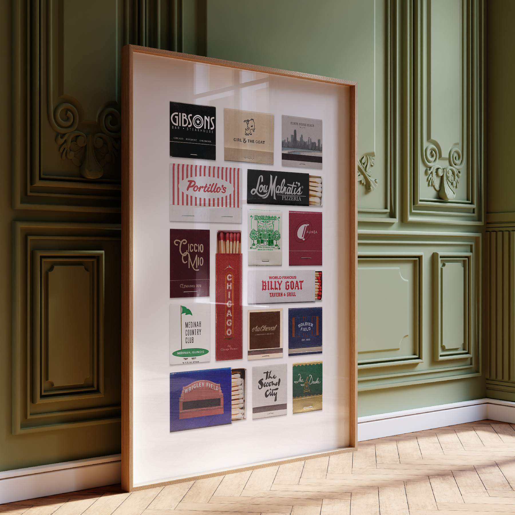 Match South - Chicago Collage Poster