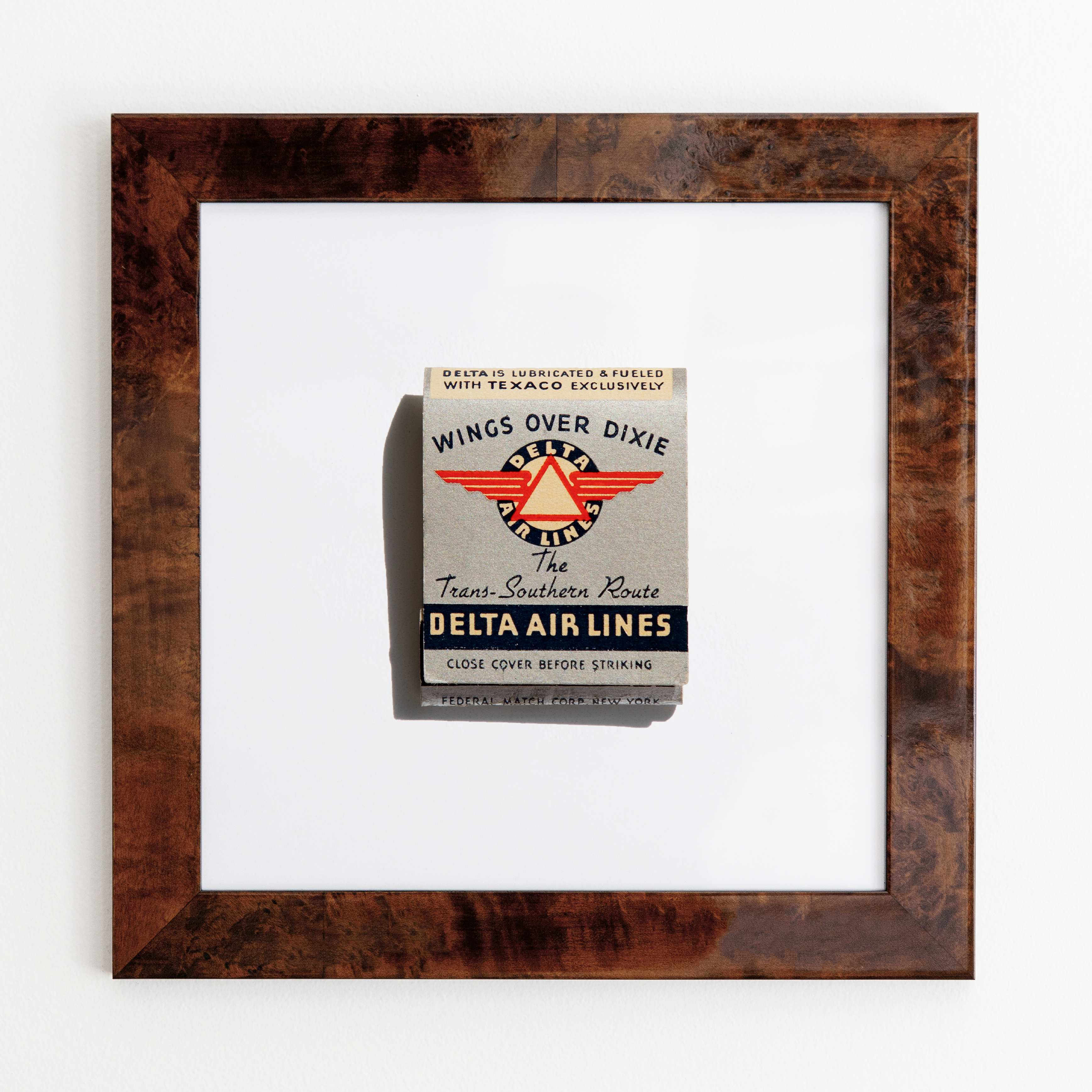 Delta Air Lines (Vintage) - Framed Print Matchbook - Gift - Match