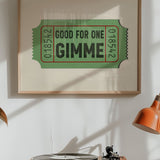 Good For One Gimee Golf Home Decor Art Print