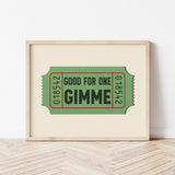 Good For One Gimee Golf Home Decor Art Print