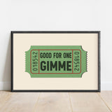 Good For One Gimee Golf Home Decor Art Print