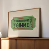 Good For One Gimee Golf Home Decor Art Print