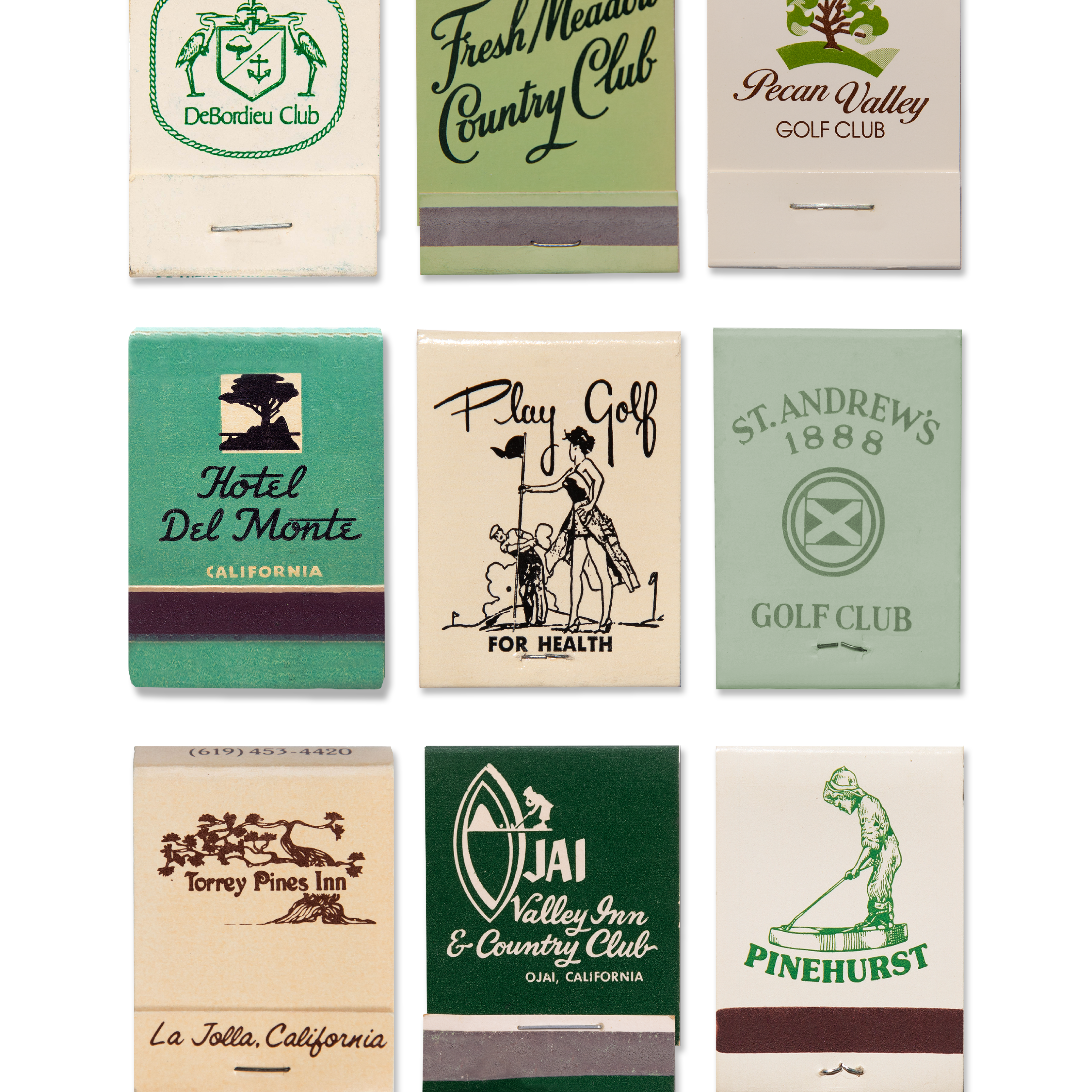 Golf Matchbook Poster