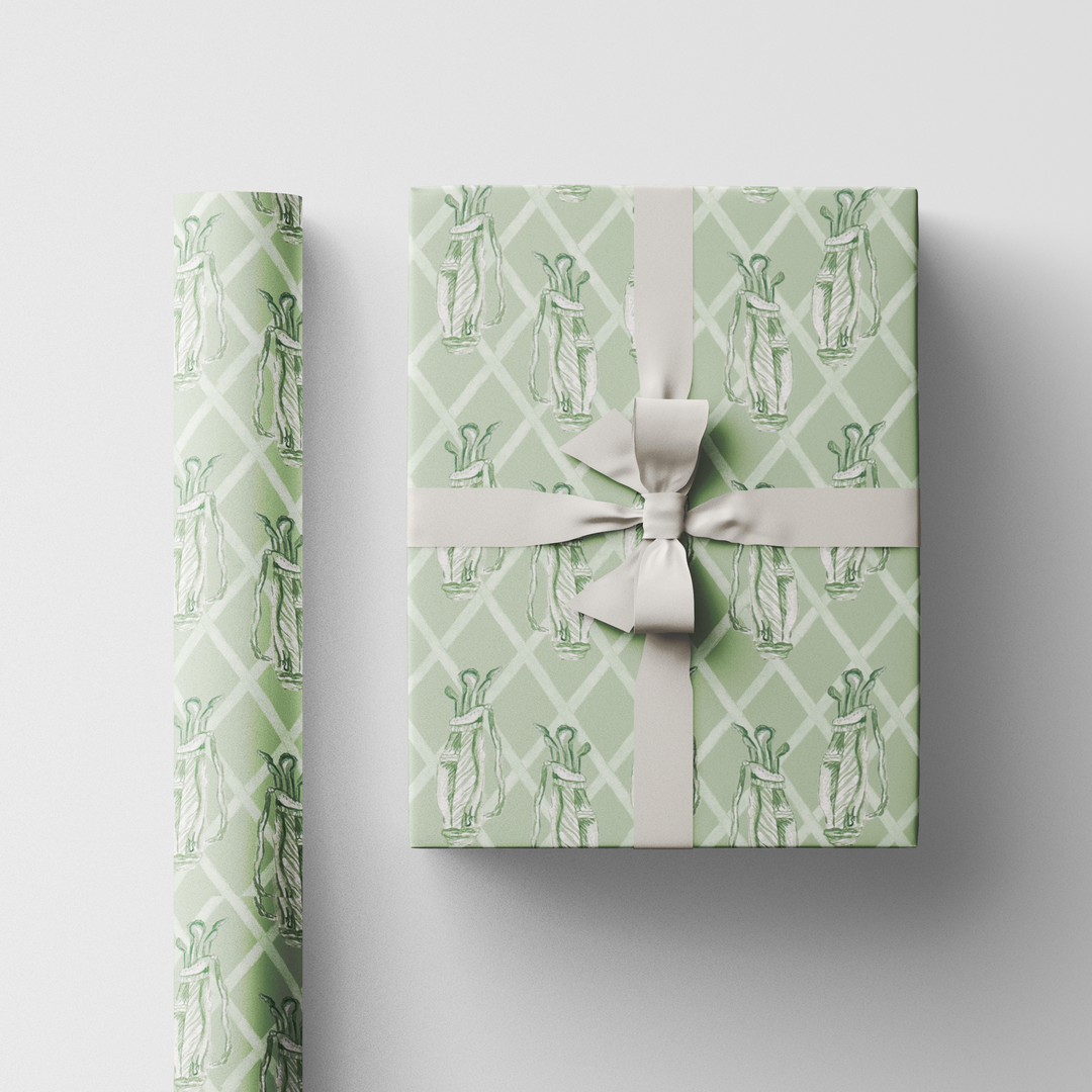 Golf Wrapping Paper - Hand-Painted Watercolor Designs - Match South ...