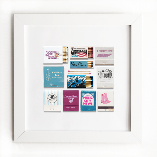 Nashville Tennessee Collage - Vintage Matchbook Wall Prints