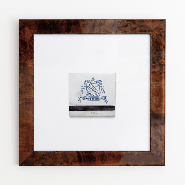 Ridgewood Country Club (Back) - Framed Print Matchbook - Golf Gift