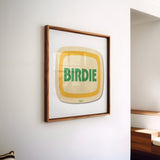 Retro Birdie Golf Coaster Art Print