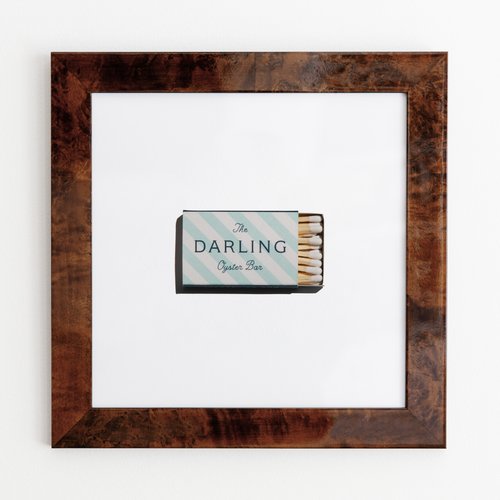 The Darling Oyster Bar - Framed Print Matchbook - Gift - Match