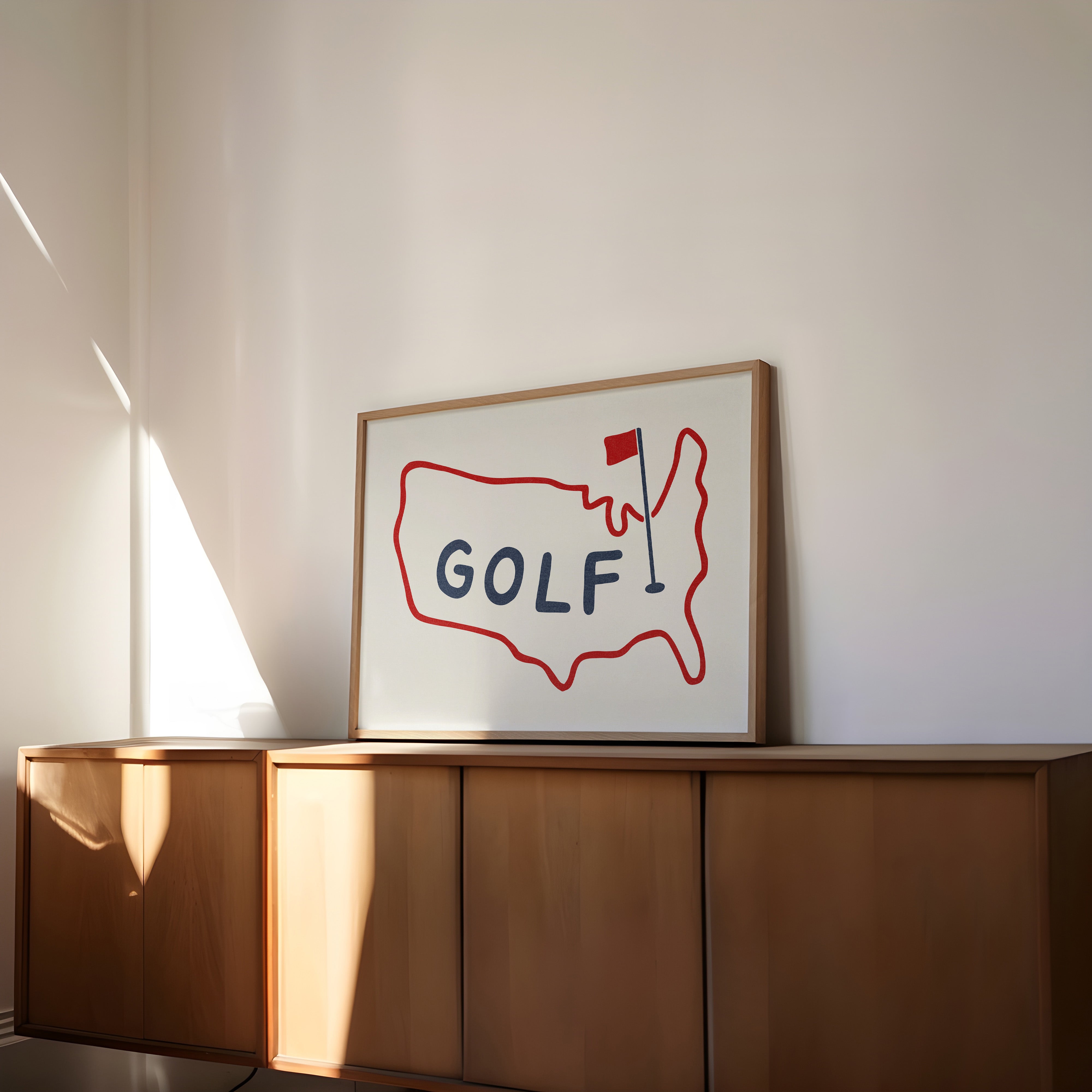 Golf Poster USA Golf Print