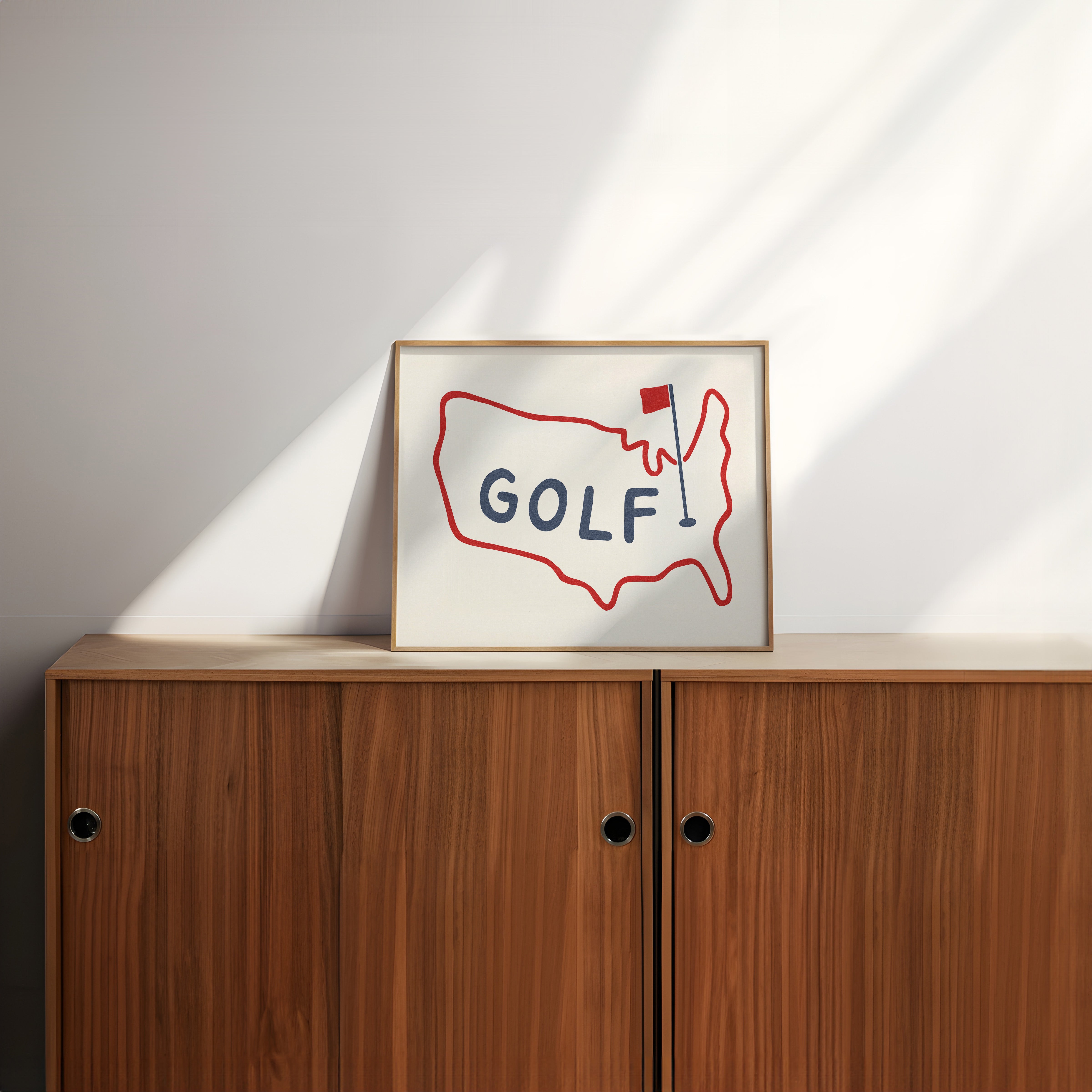 Golf Poster USA Golf Print