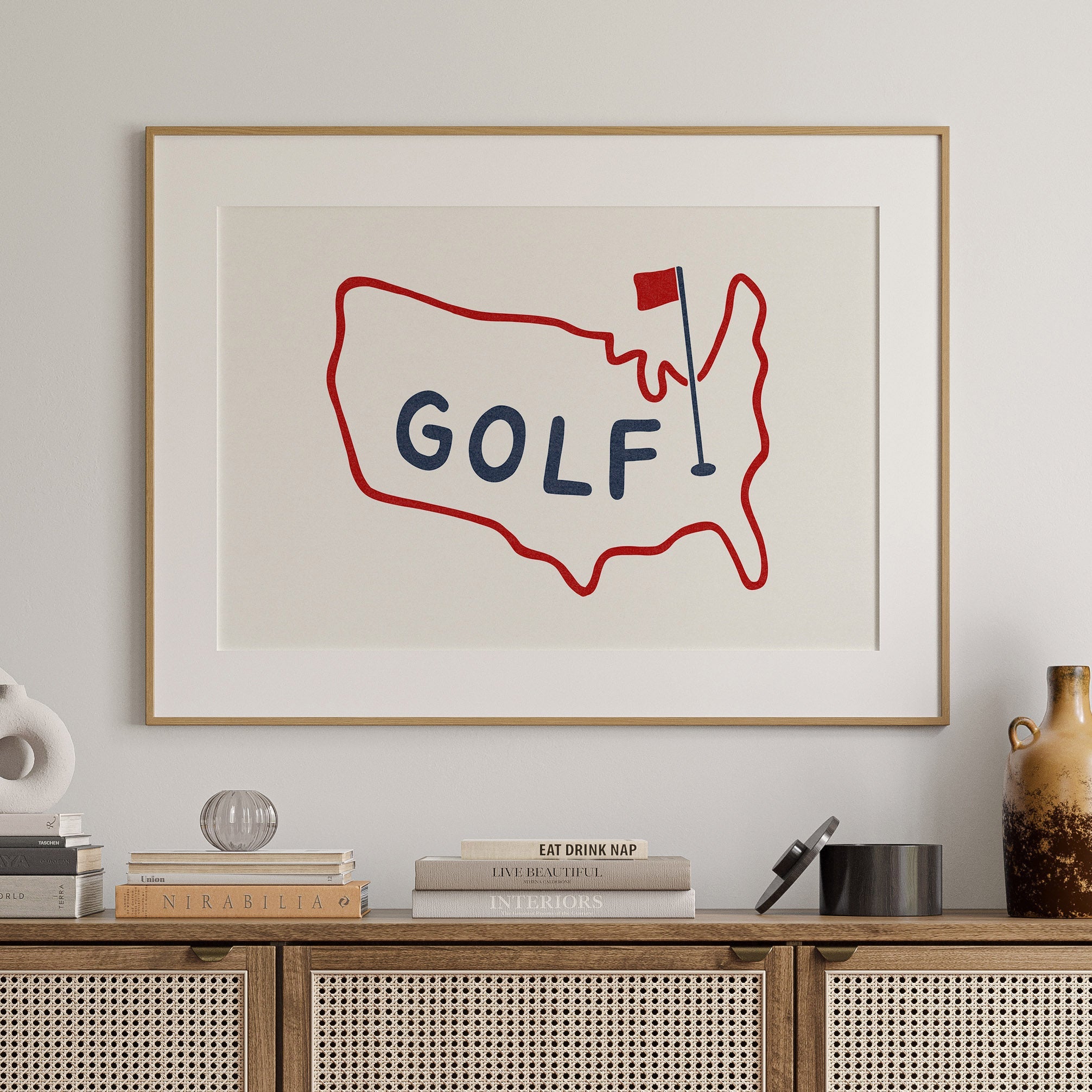 Golf Poster USA Golf Print