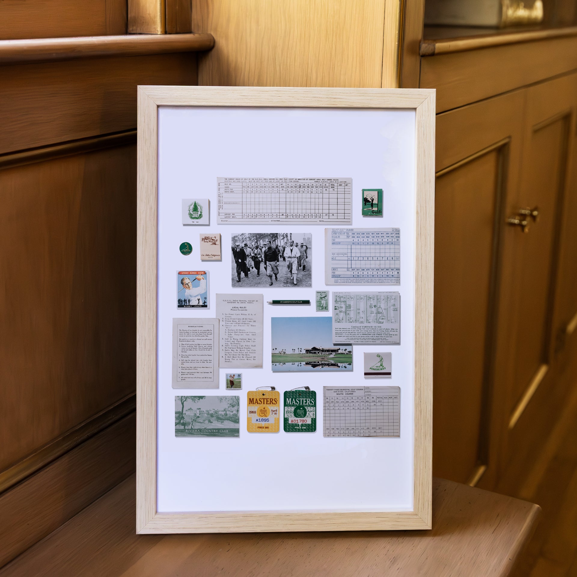 Vintage Golf Collage Poster 18 x 24 print only