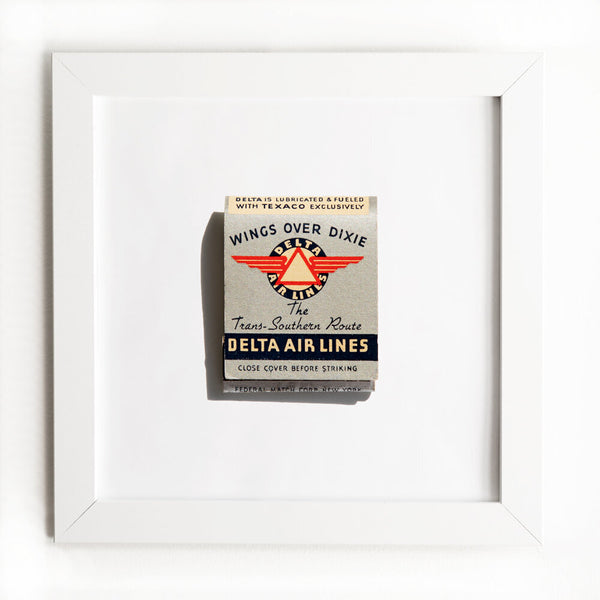 Delta Air Lines (Vintage) - Framed Print Matchbook - Gift - Match
